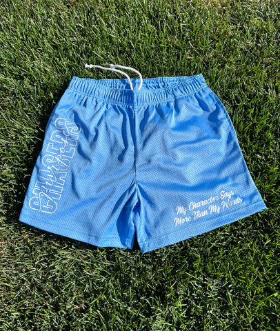 "Character  Mesh Shorts"- Blue/White