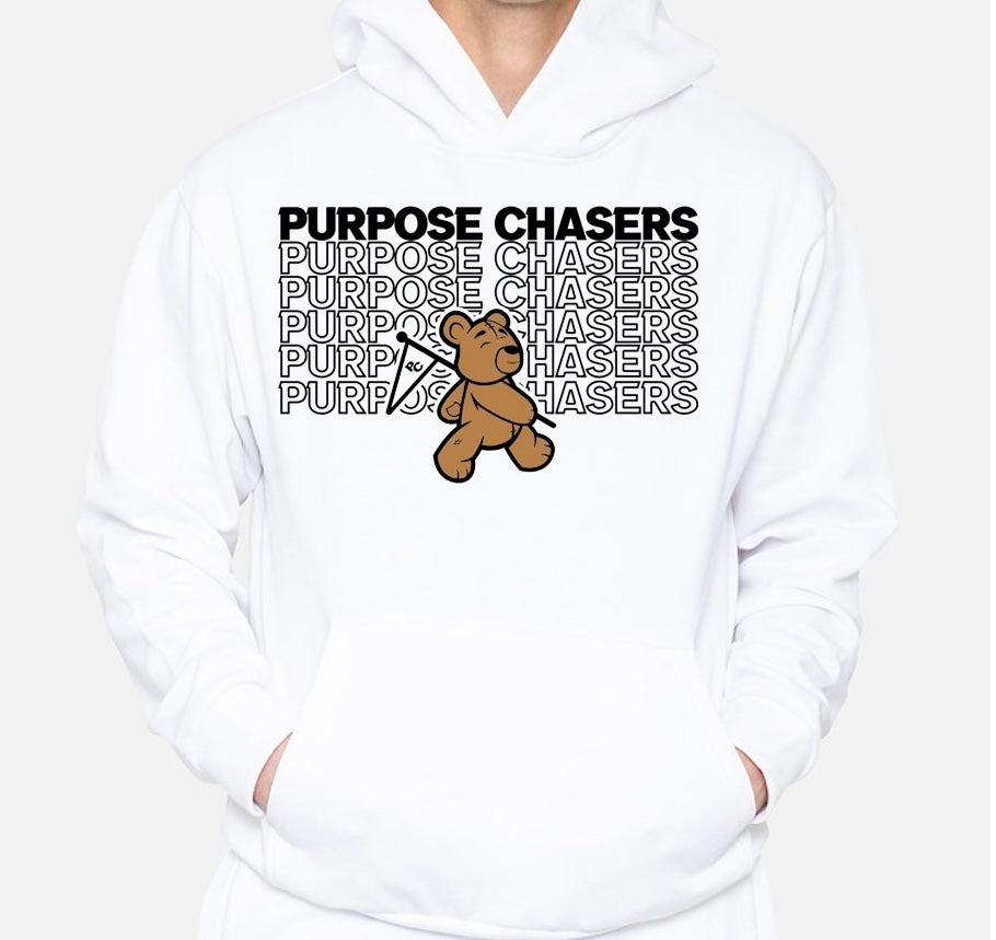 "Stacked Bear Hoodie" - White