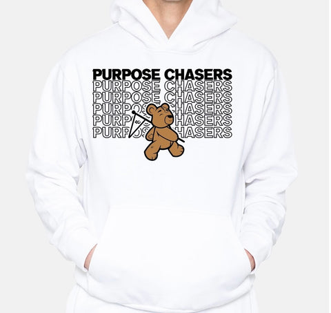 "Stacked Bear Hoodie" - White